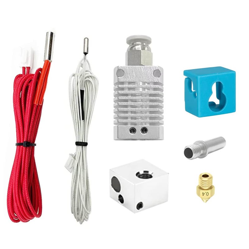 HzdaDeve مجموعة رأس الطباعة الساخن لطابعة 3D من Anycubi Kobra Go V5 J Head مع غلاف سيليكون وفوهة 0.4 مم متوافقة مع خرطوشة التسخين 24V 40W ترمستور - Image 2